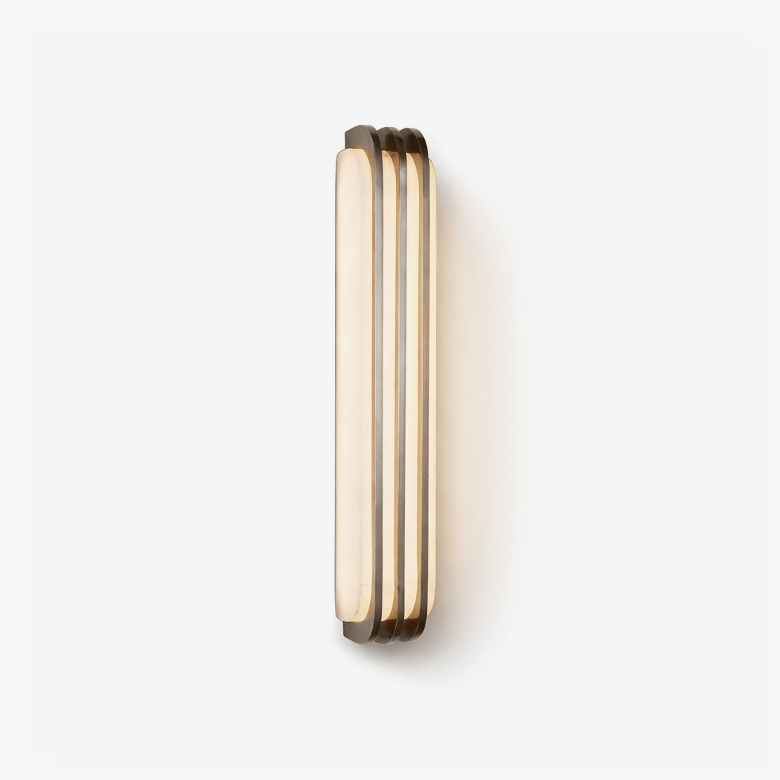 Virex Layered Alabaster Wall Sconce in Black Metal