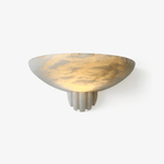 Sculptural Alabaster Wall Sconce with Warm Ambient Glow