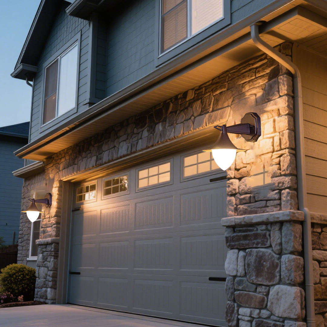 Vintage LED Outdoor Wall Sconce in Coffee Finish
