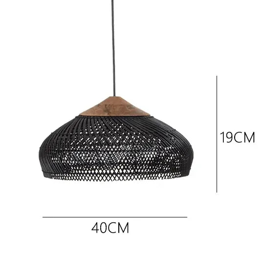 Vintage Rattan Woven Chandelier