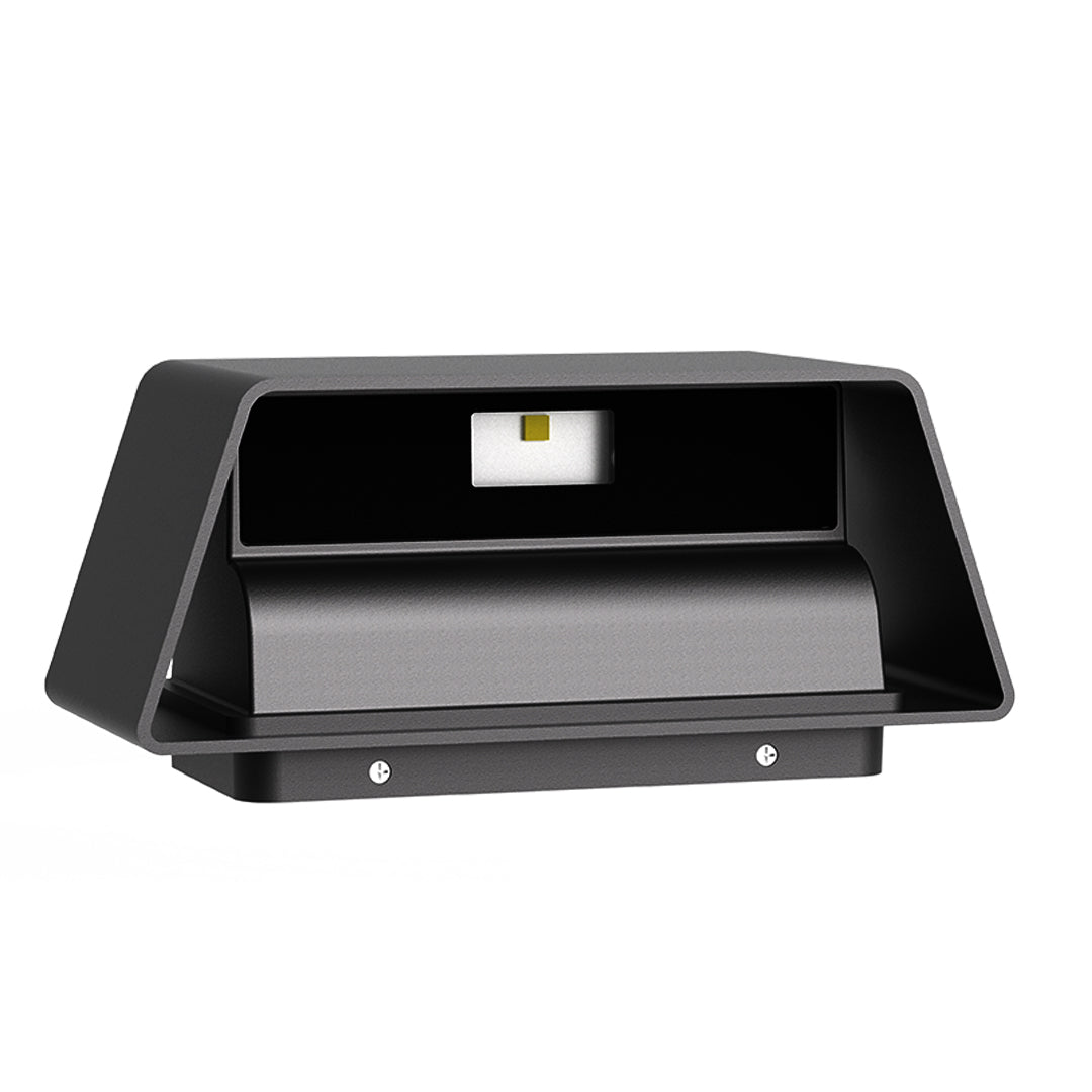 Nordic Minimalist Outdoor Up and Down Wall Light in Black Aluminum