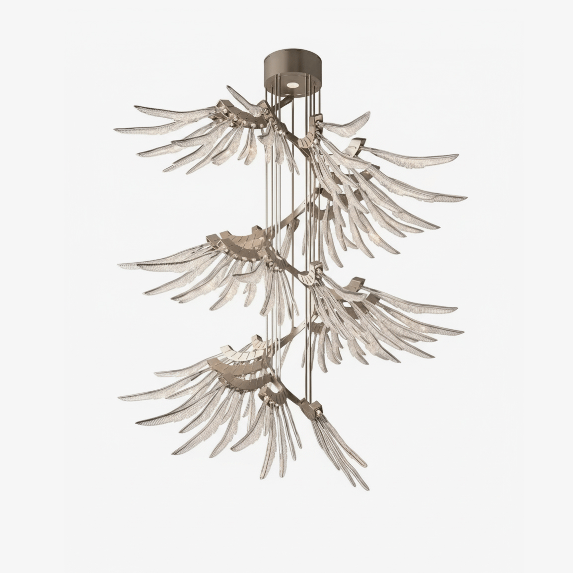 Plumage Ascent Crystal Chandelier for Modern Interiors
