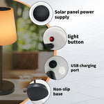 Aurelia Solar Table Lamp with Remote Control – Modern Minimalist LED