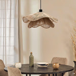 Vintage Straw Hat Petal Chandelier