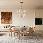 Aurelia Acrylic Chandelier – Modern Minimalist Gold Pendant Light for Dining and Living Spaces