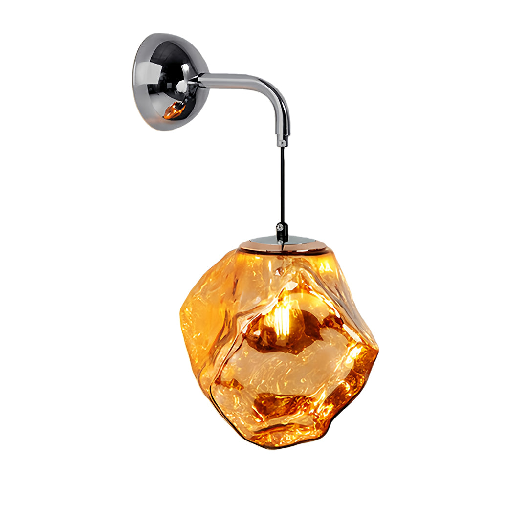 Art Deco Wall Sconce with Nordic Iron Frame and Rotational Molded Shade
