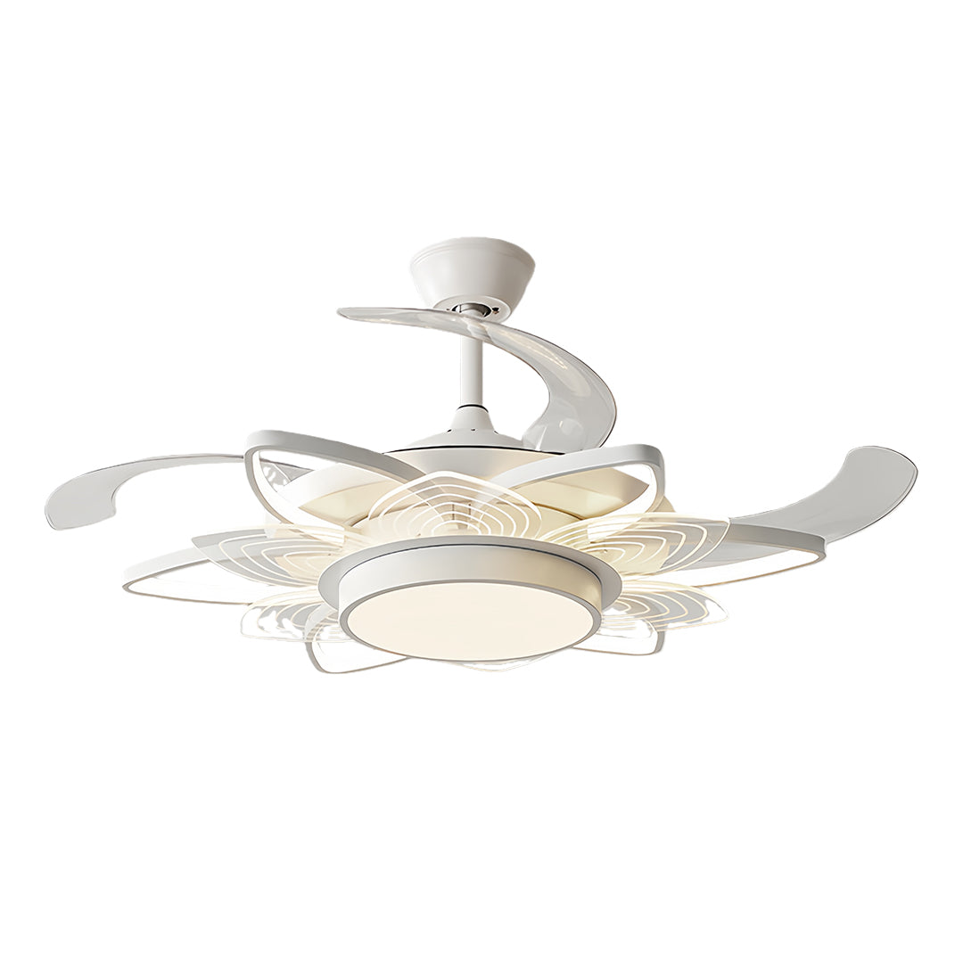Aria Black Minimalist Ceiling Fan with Integrated LED Light
