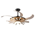 Modern Multi-Head Ceiling Fan with Integrated LED Light in Black or Gold
