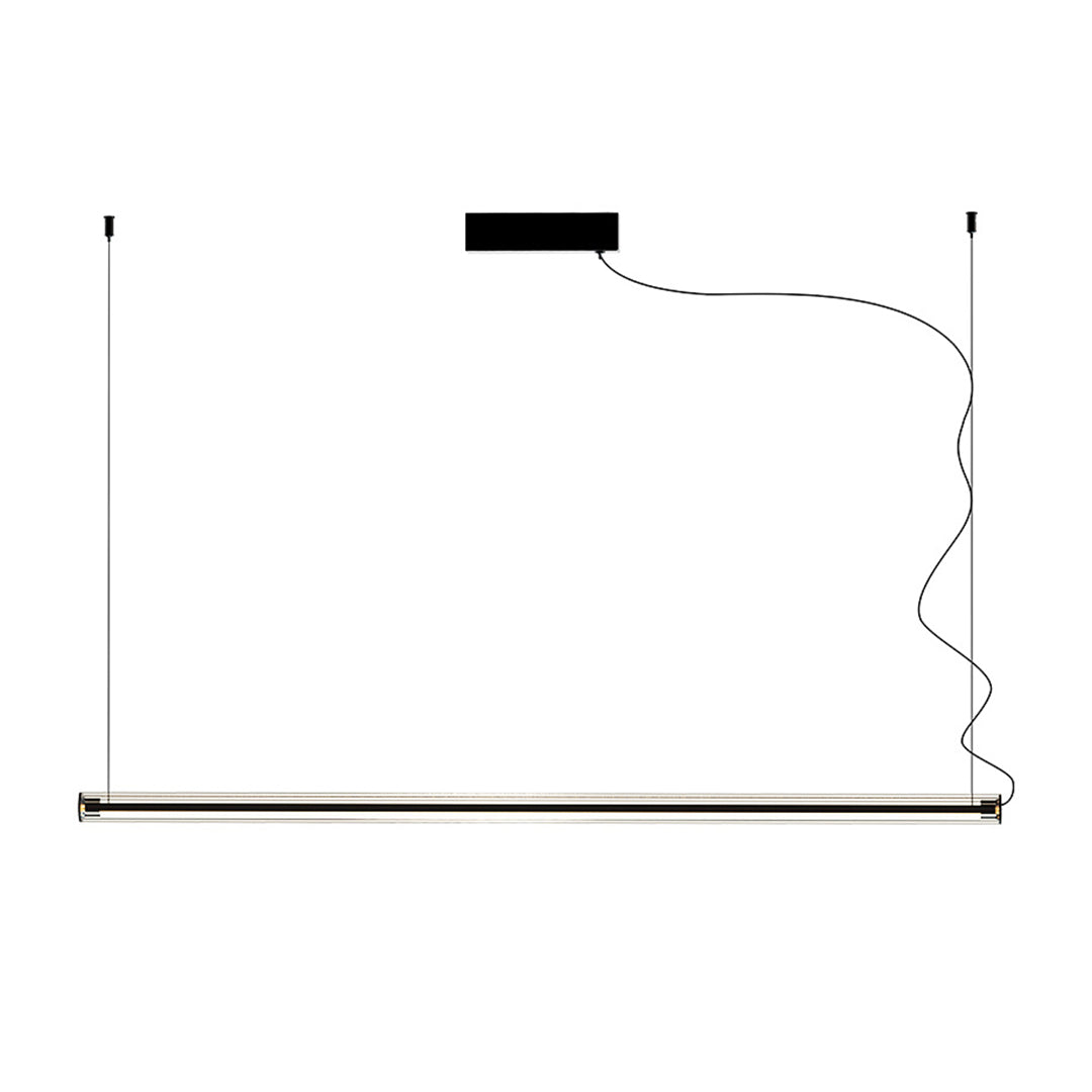 Linear LED Pendant Light in Black or Gold – Modern Minimalist Suspension Lamp