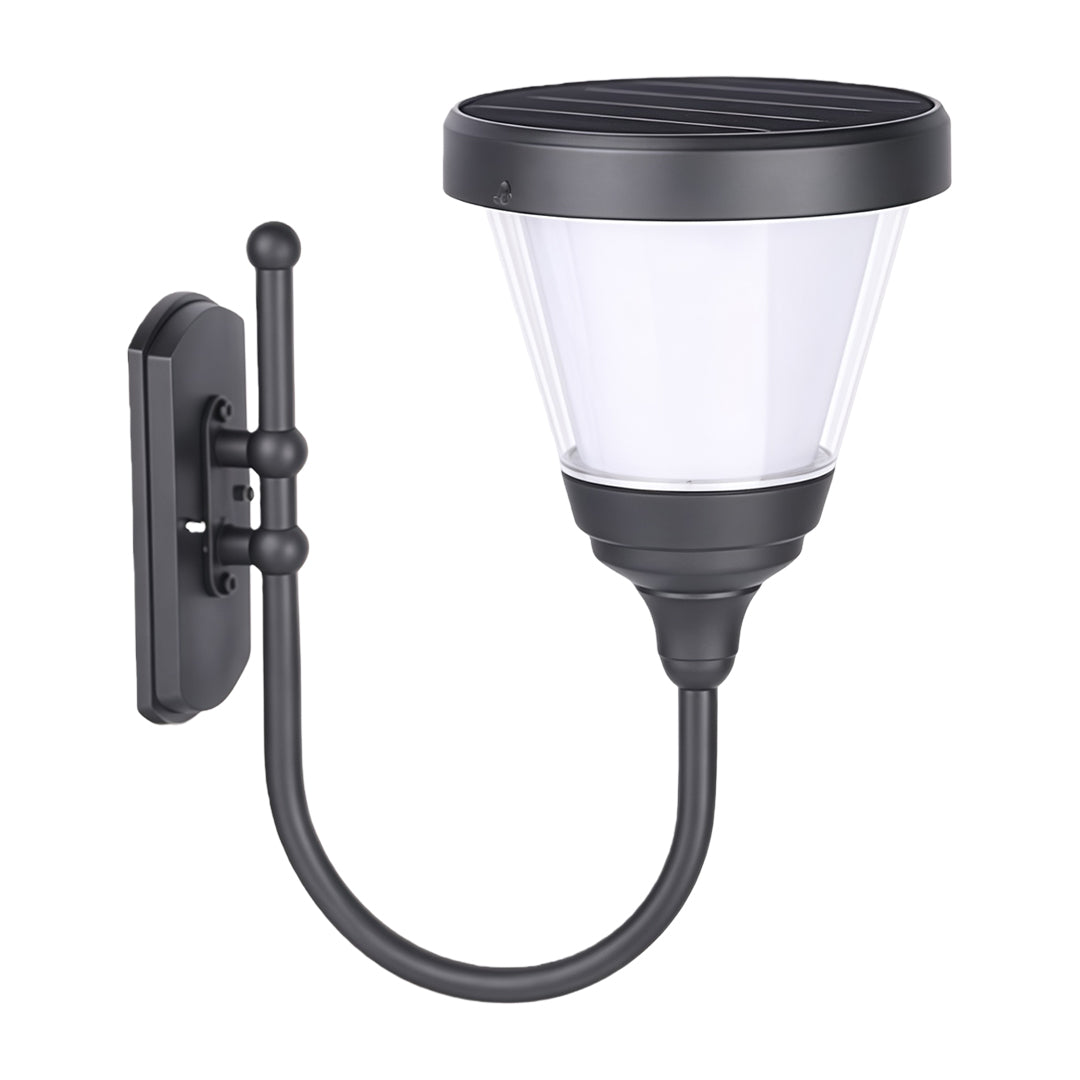 Modern Outdoor Wall Sconce with Curved Arm – Waterproof LED Garden Light