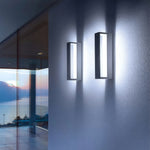 Modern Outdoor Wall Sconce in Matte Black Stainless Steel with Warm LED Light
