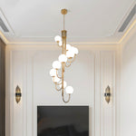 French Elegance Spiral Globe Chandelier in Gold or Black, 8 or 12 Lights