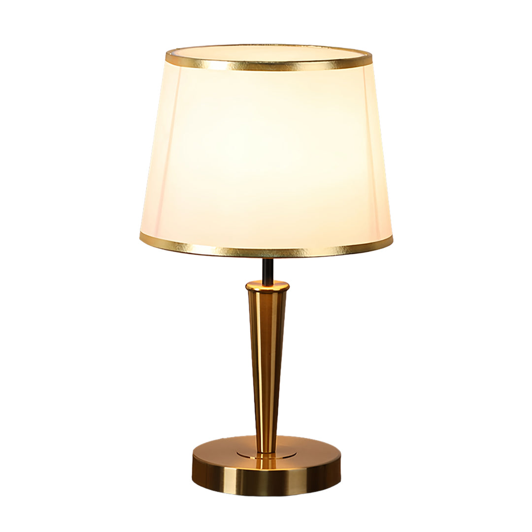 Nordic Brass Table Lamp with Fabric Shade for Modern Interiors