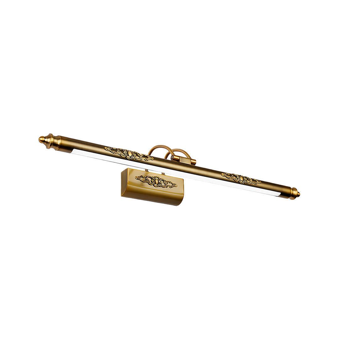 Antique Brass LED Vanity Light Bar with Acrylic Shade