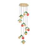 Aurelia LED Glass Cherry Chandelier — Nordic Designer Pendant for Staircases & Living Spaces