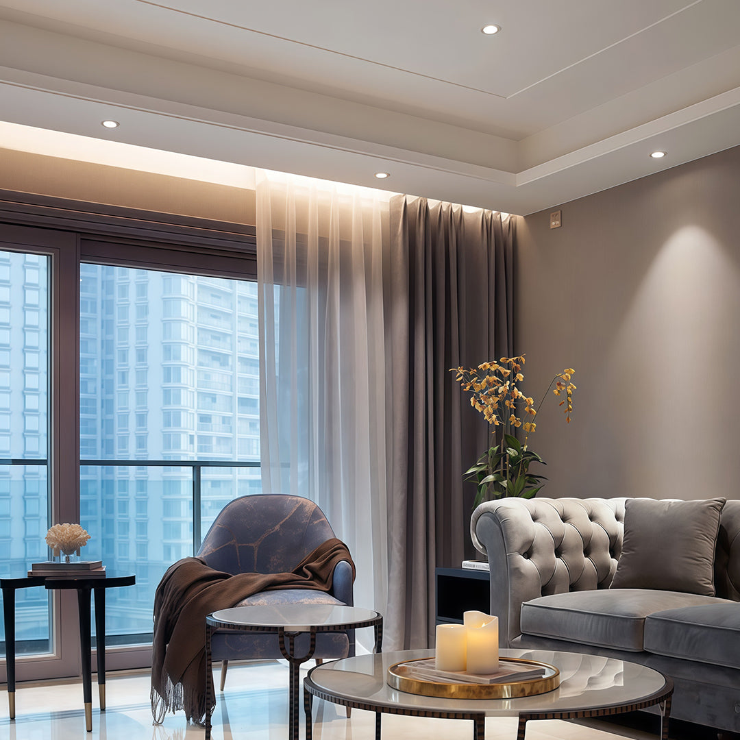 Hill-Shaped Recessed LED Spotlight with Full-Spectrum Light