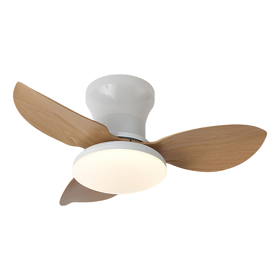 Modern 3-Blade Ceiling Fan with Dimmable LED Light and Remote