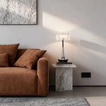 Cordless Mushroom Table Lamp with Dimmable Touch Control, Modern Acrylic Shade