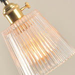 Nordic Minimalist Brass Pendant Light with Clear Glass Shade