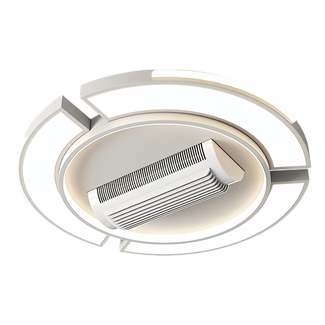 Bladeless Ceiling Fan with Full Spectrum LED Light – Modern Flush Mount