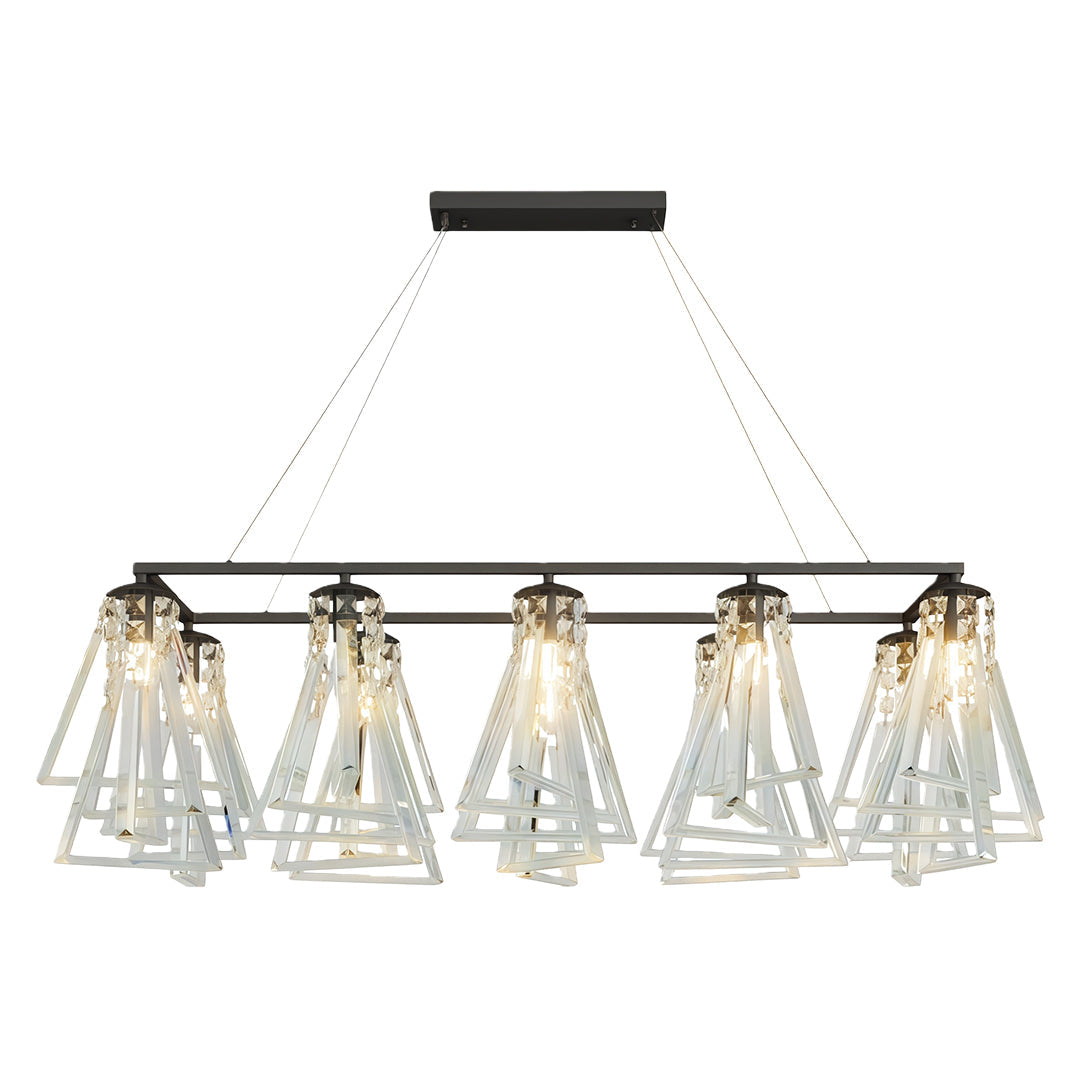Aurelia Crystal Chandelier in Brass, Chrome, or Black