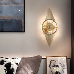 Aurelia Crystal Wall Sconce in Brass Stainless Steel for Modern Interiors
