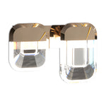 Modern Crystal Wall Sconce in Gold Aluminum Finish