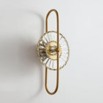 Crystal Wall Sconce with Gold Iron Frame – Modern Luxury Lighting