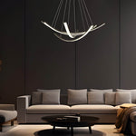 Artisan Copper Ribbon LED Pendant Light for Modern Interiors
