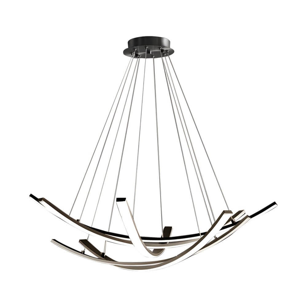 Artisan Copper Ribbon LED Pendant Light for Modern Interiors