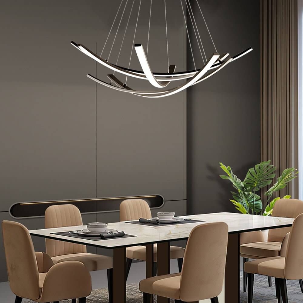 Artisan Copper Ribbon LED Pendant Light for Modern Interiors