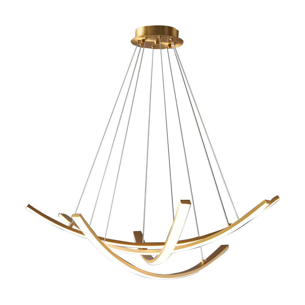 Artisan Copper Ribbon LED Pendant Light for Modern Interiors