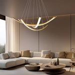 Artisan Copper Ribbon LED Pendant Light for Modern Interiors