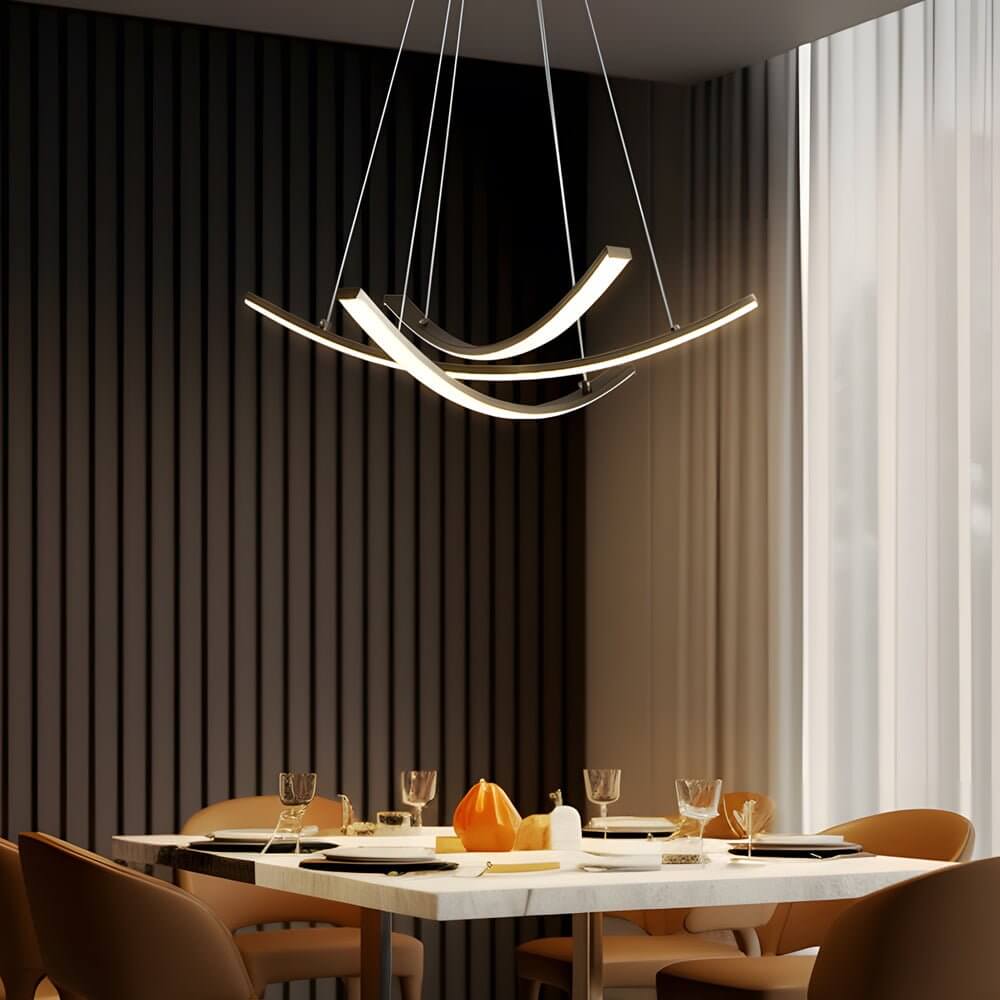 Artisan Copper Ribbon LED Pendant Light for Modern Interiors
