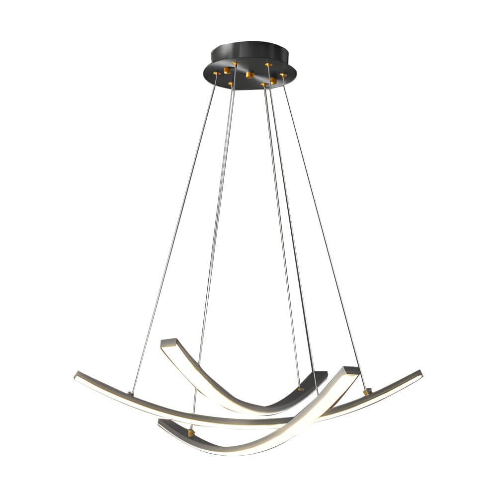 Artisan Copper Ribbon LED Pendant Light for Modern Interiors