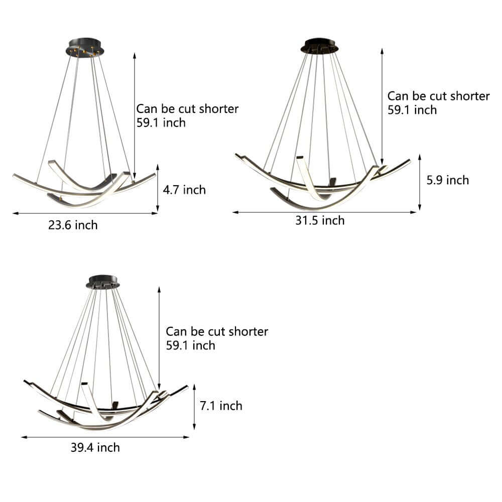 Artisan Copper Ribbon LED Pendant Light for Modern Interiors