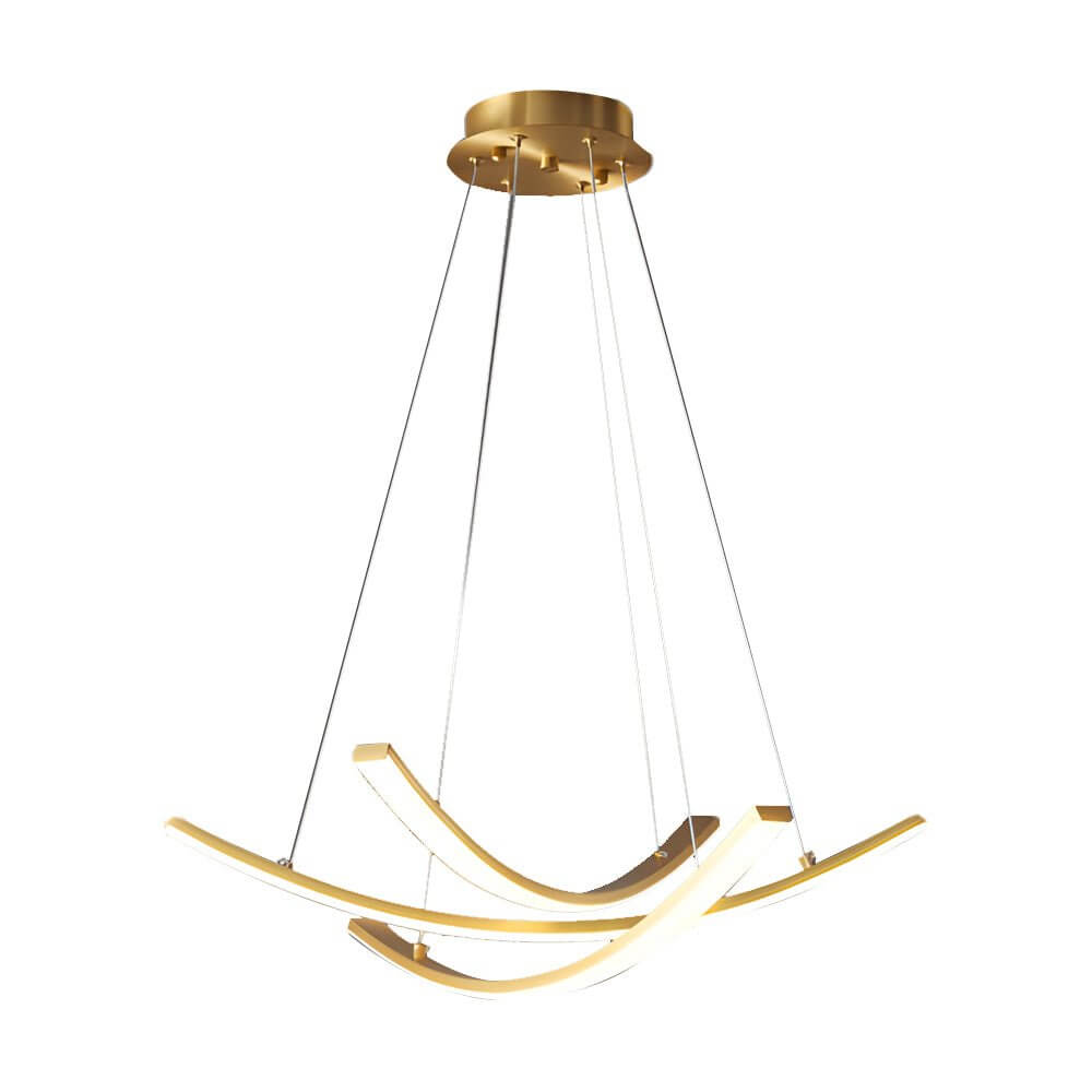 Artisan Copper Ribbon LED Pendant Light for Modern Interiors