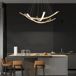 Artisan Copper Ribbon LED Pendant Light for Modern Interiors
