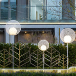 Dandelion Sphere LED Outdoor Pole Light – Modern Garden Illumination