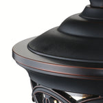 Outdoor Pendant Light with Adjustable Chain, Sand Black Aluminum & Clear Glass