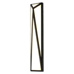 Modern Outdoor Wall Light in Black Stainless Steel with Warm LED