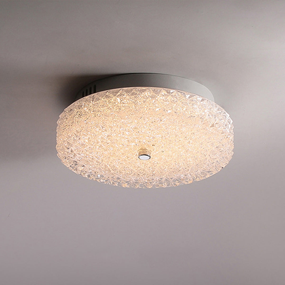 Lumière Crystal Flush Mount Ceiling Light in Chrome and Glass