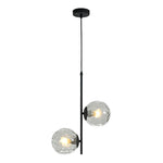 Modern Double Globe Glass Pendant Light with Adjustable Cord