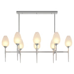 Lumina Brass Glass Chandelier – Modern Minimalist Ceiling Light