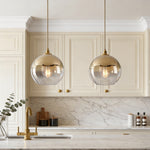 Lumina Glass Globe Pendant Light – Modern Single-Ball Ceiling Lamp for Dining & Living Spaces
