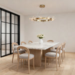 Aurelia Brass Ring Chandelier with Clear Glass Shades