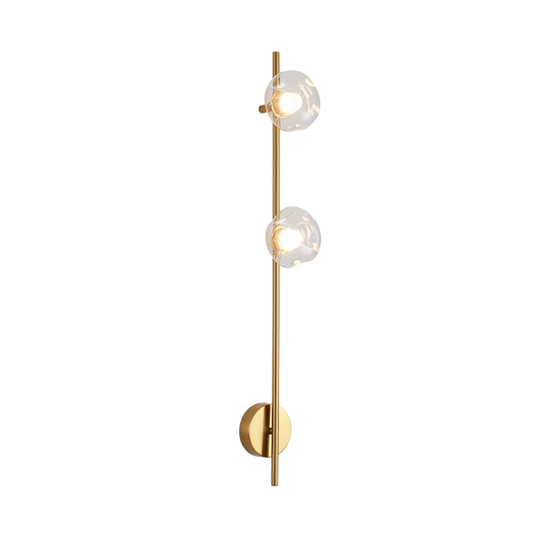 Modern Linear LED Wall Sconce with Pleated Glass Shade