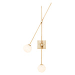 Linear Double Wall Sconce in Iron and Glass, Modern Minimalist Lighting