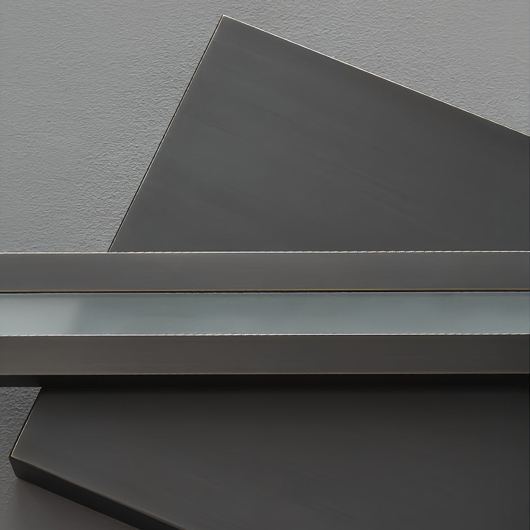 Sculptural Linear LED Wall Sconce in Brass and Acrylic