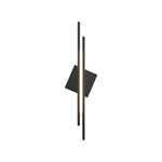 Sculptural Linear LED Wall Sconce in Brass and Acrylic